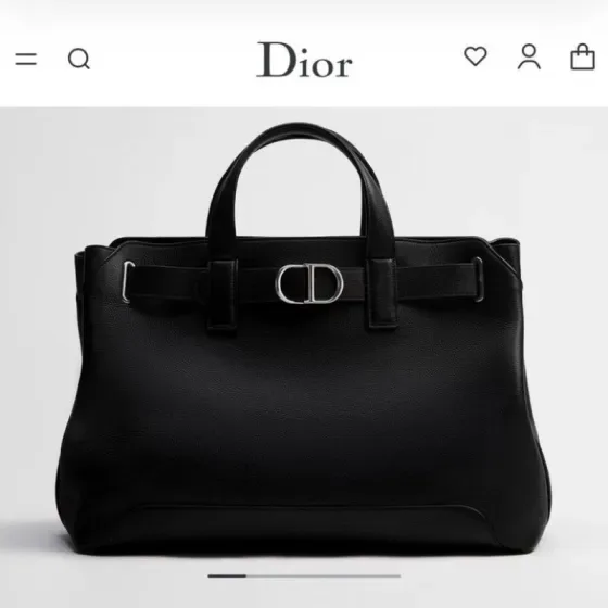 Dior Large Dior Lingot Briefcase Black Top Handle