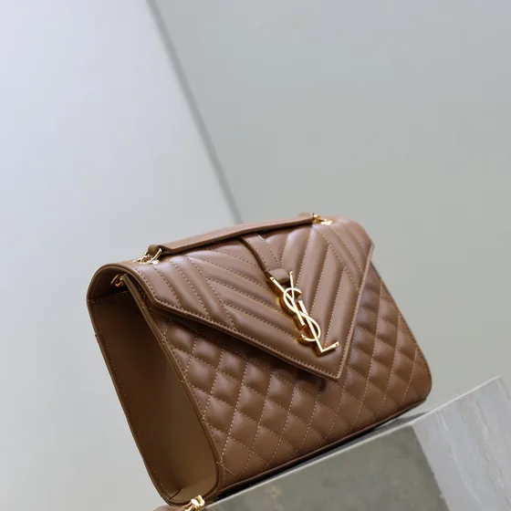 YSL Envelope Marron Crossbody