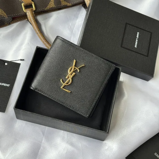 YSL Cassandre East West Wallet Black Wallet