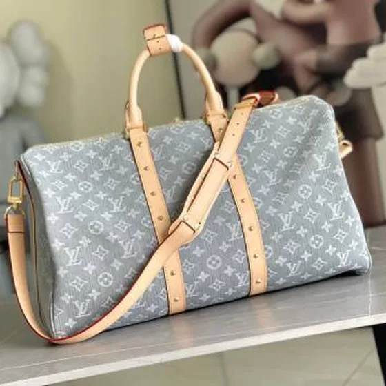 Louis Vuitton Keepall Bandouliere 45 Monogram Denim Bleu 45 travel