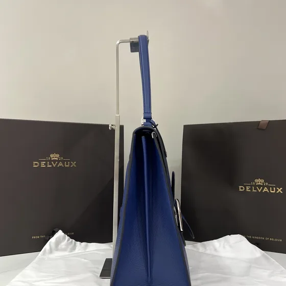Delvaux Brillant Azul Bolso bandolera