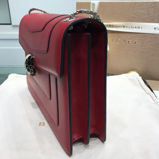 Bvlgari Serpenti Forever Schultertasche Rot Schultertasche