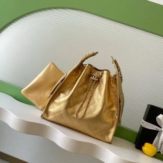 Chanel 25 Bag Gold Hobo