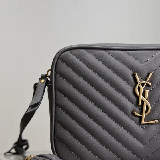 YSL Lou Camera Bag Xám Crossbody