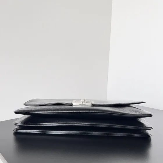 Balenciaga Bb Soft Large Sac à rabat Noir Sac épaule