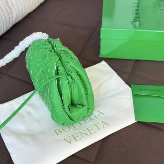 Bottega Veneta Mini Pouch Green Clutch