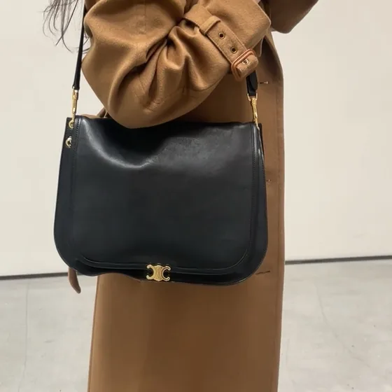 Celine Triomphe Noir Sac épaule