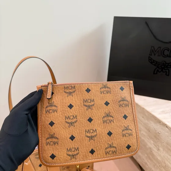 MCM Toni Visetos Shopper Cognac/Coklat Tote Bag