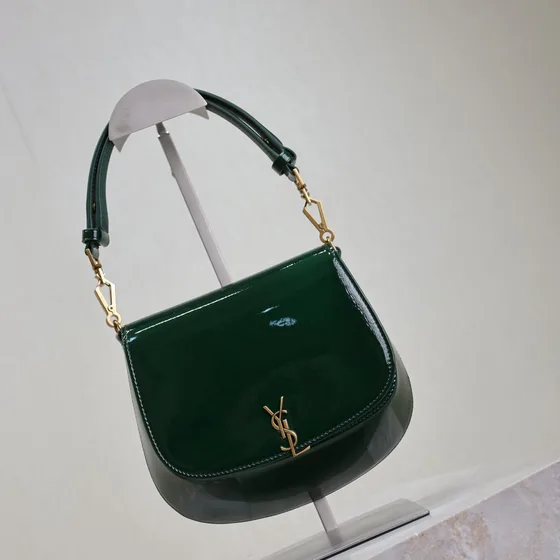 YSL Voltaire Top Handle Dark Green Shoulder Bag