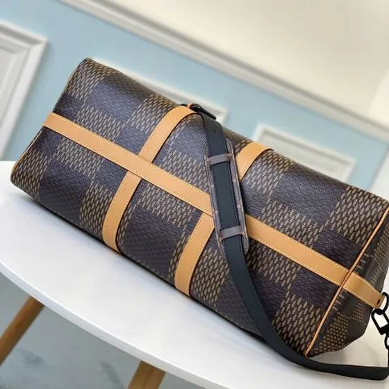 Louis Vuitton Keepall Bandouli re 50 Giant Damier Ebene 50 x 29 x 23 cm travel