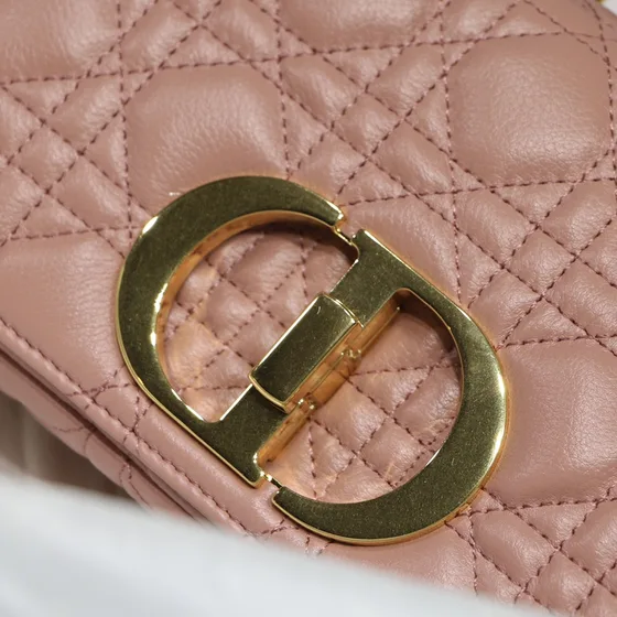 Dior Dior Caro Macrocannage Bag Rosa Borsa a spalla