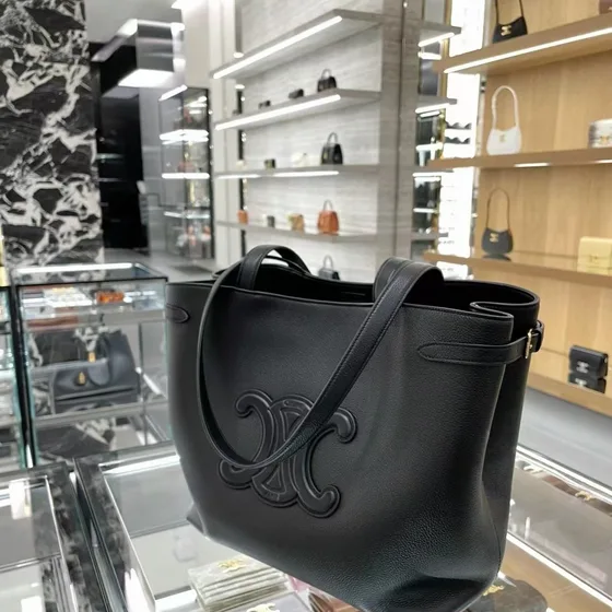 Celine Triomphe Preto Bolsa de ombro