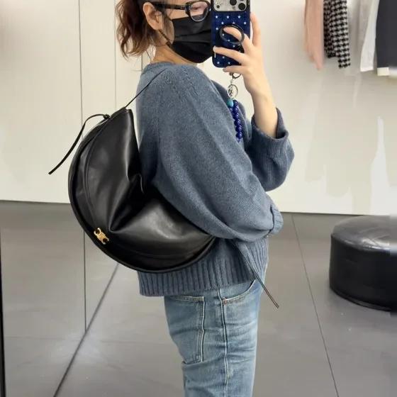 Celine Large Croque Bag Black Shoulder Bag