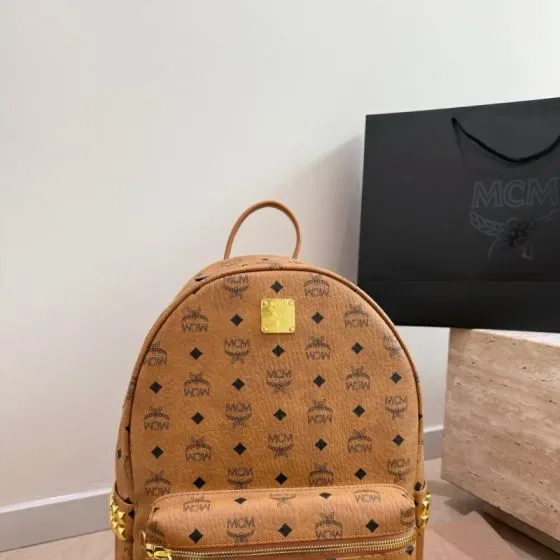 MCM Stark Backpack Cognac Backpack