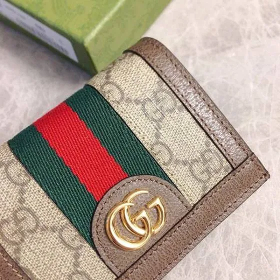 Gucci Ophidia GG Supreme PVC Beige Ebony with Brown Leather trim 11x9x3cm everyday