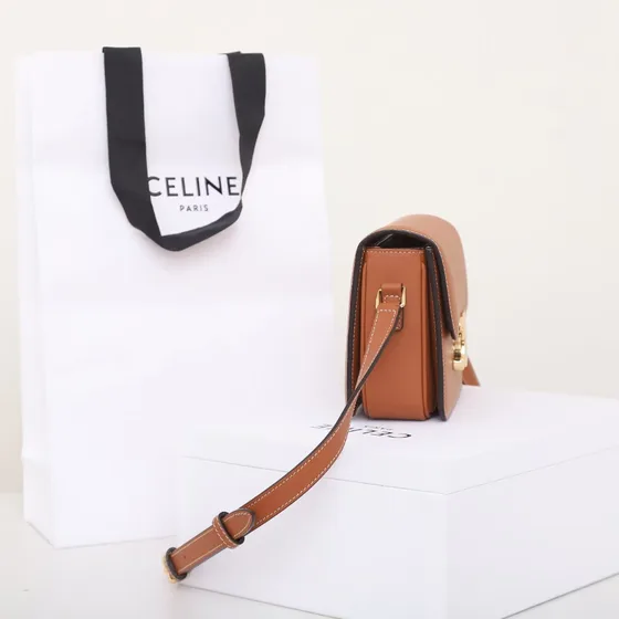 Celine Triomphe Tan Crossbody
