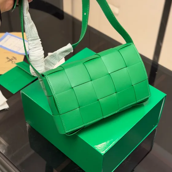 Bottega Veneta Cassette Green Crossbody