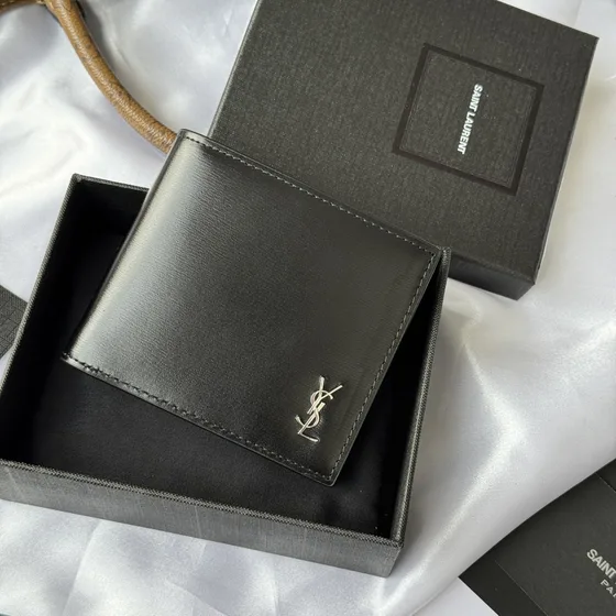 YSL Tiny Cassandre East West Wallet Black Wallet