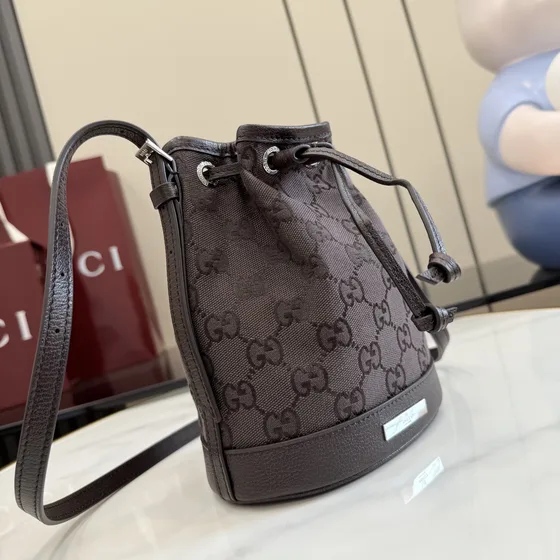 Gucci Gg Mini Spandtasketur Dark Grå Crossbody