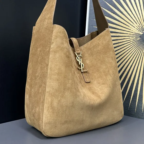 YSL Le 5 7 Supple Hobo Bag Camel Brown Hobo