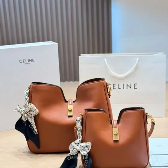 Celine Camille 16 Tan Brown Shoulder Bag