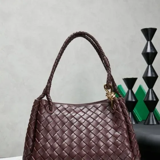Bottega Veneta Parachute Shoulder Bag Burgundy Shoulder Bag
