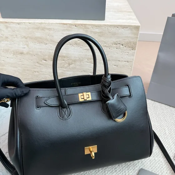 Balenciaga Bel Air Carry All Bag Black Top Handle