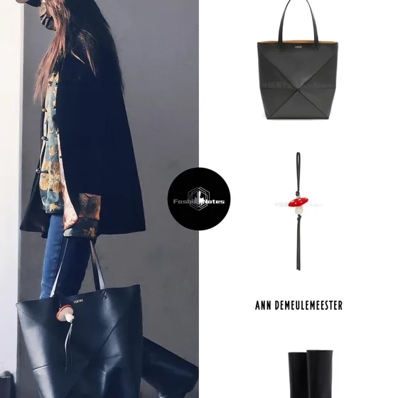 Loewe Mushroom Charm Rouge/Blanc/Noir Pochette