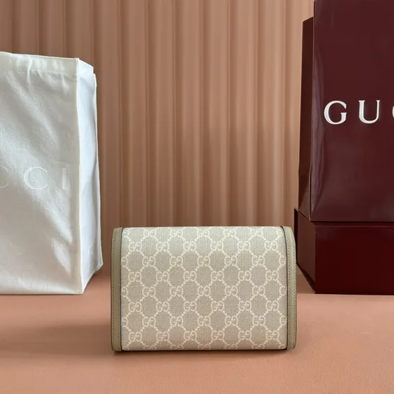 Gucci Dionysus Gg Chain Wallet Beige Crossbody