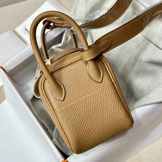 Hermes Lindy Mini Biscuit/Beige Marfa Bolso bandolera