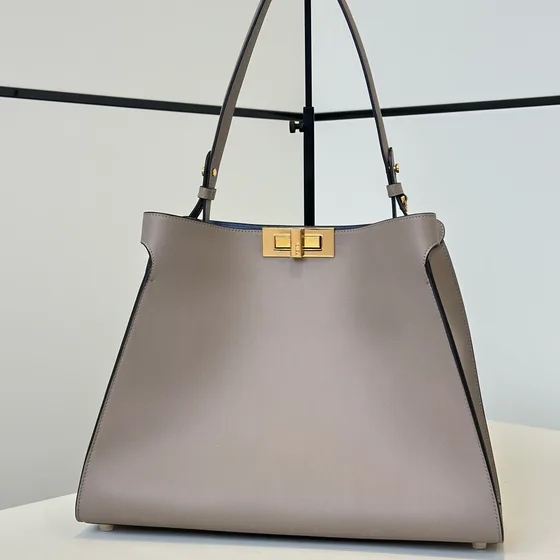 Fendi Peekaboo Light Gray/Синий Сумка на плечо