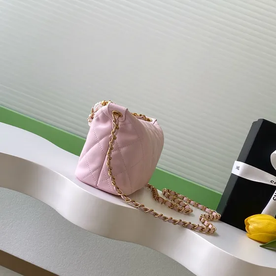 Chanel Pearl Chain Hobo Pink Hobo