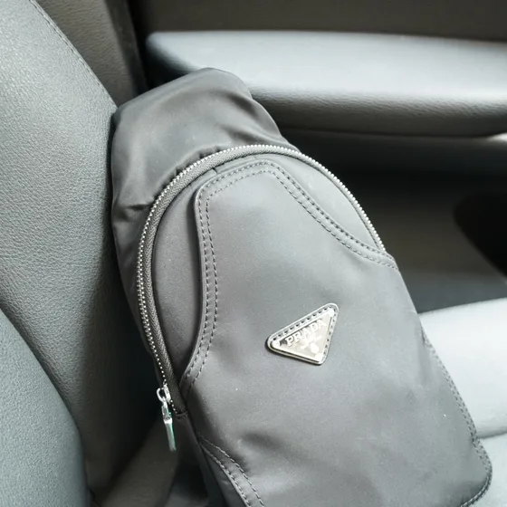 Prada Re-Nilon Sling Bag Kelabu Crossbody