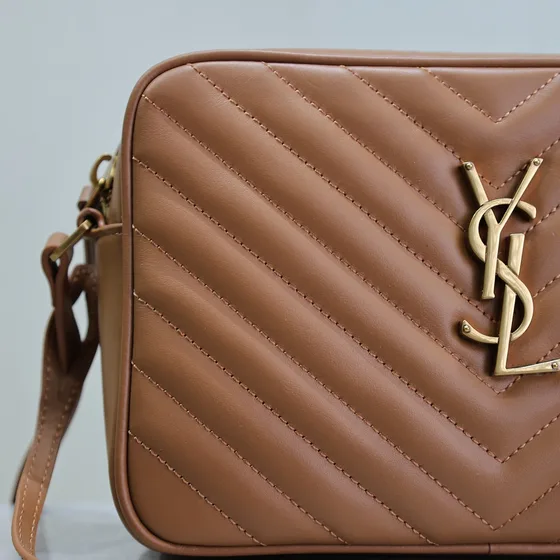 YSL Lou Camera Bag Caramel Coklat Crossbody