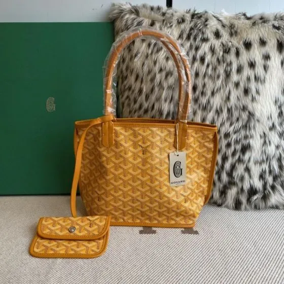 Goyard Anjou Mini Yellow Tote Bag