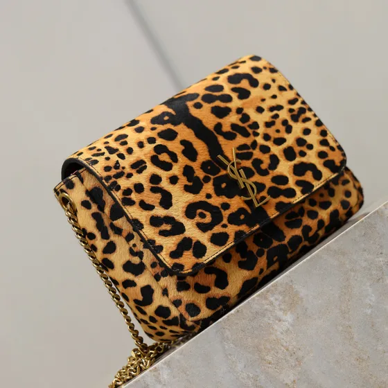 YSL Cassandre Chain Bag Leopard Crossbody