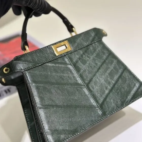 Fendi Peekaboo Dark Green Top Handle