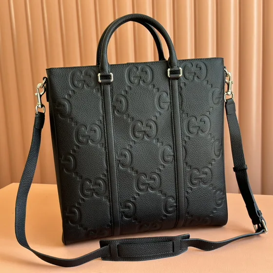 Gucci Jumbo Gg Medium Tote Bag أسود Tote Bag