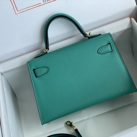 Hermes Kelly Green Top Handle