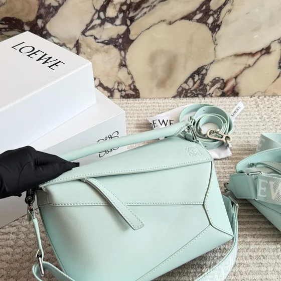 Loewe Puzzle Edge Crossbody Bag Light Blue Crossbody