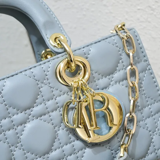 Dior Lady D-Joy Light Blå 26*6*14cm Topphandtag