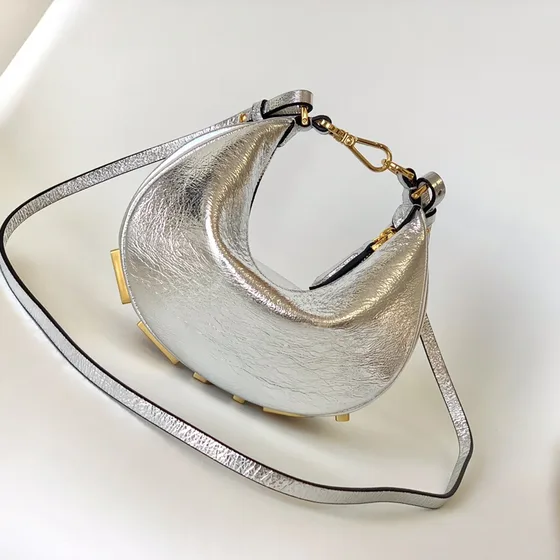 Fendi Fendigraphy Small Silver Hobo