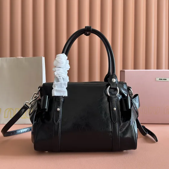 Miu Miu Piel Top-Handle Bag Negro Asa superior