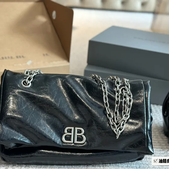 Balenciaga Monaco Chain Bag Black Shoulder Bag