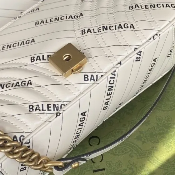 Balenciaga Crush Chain Bag White Shoulder Bag