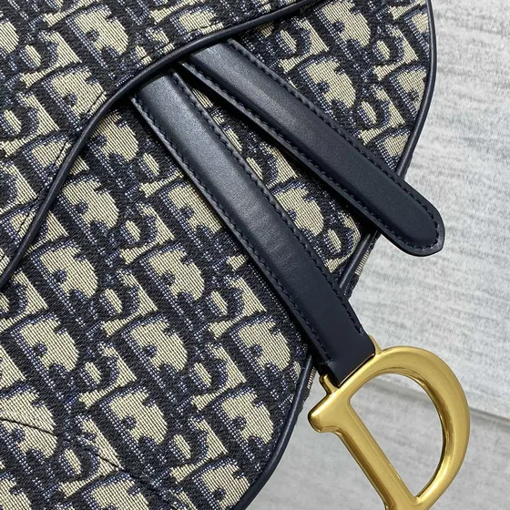 Dior Saddle Bag Navy Blue Shoulder Bag