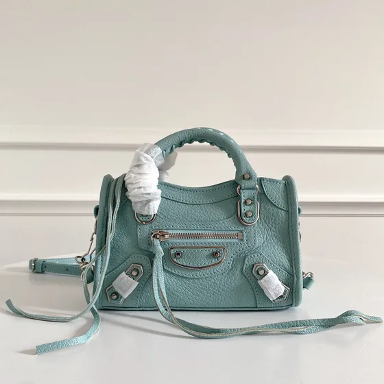 Balenciaga Le City Mini Bag Light Turquoise Top Handle