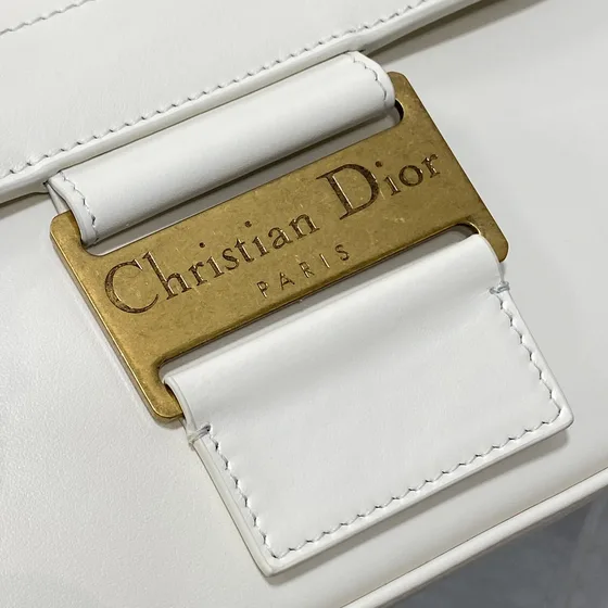 Dior Dior Medium Double Saddle Bag Hvid Skuldertaske