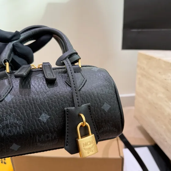 MCM Black Top Handle