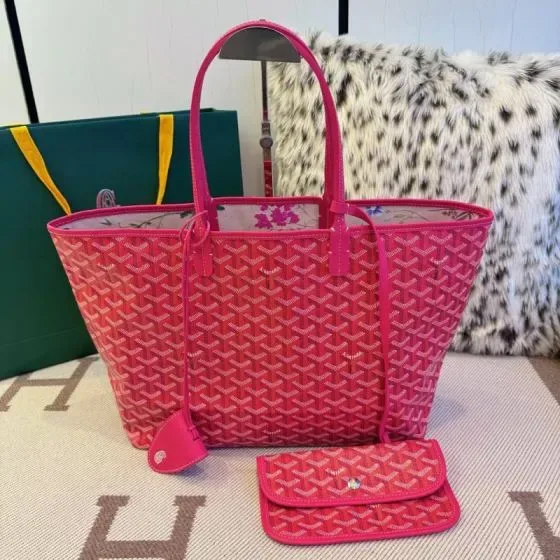 Goyard Saint Louis Pm Fuchsia Tote Bag